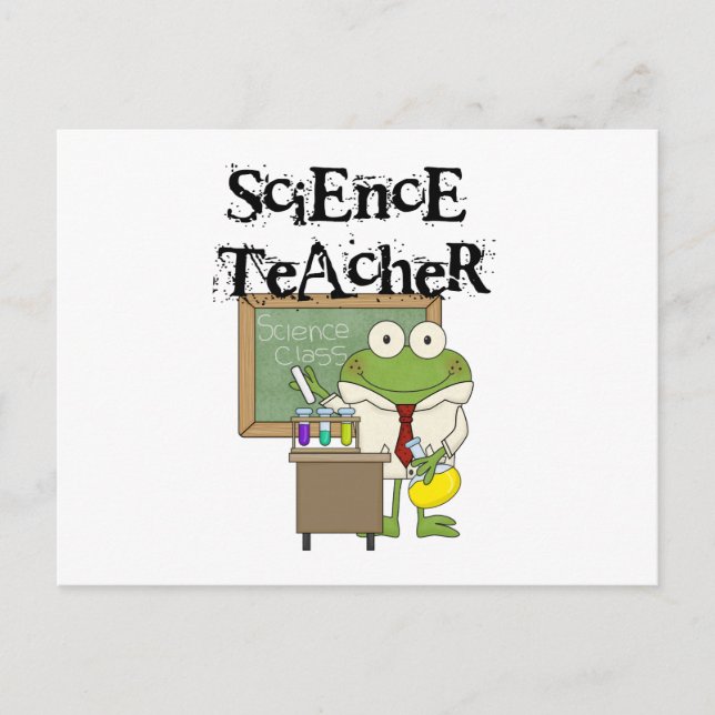 Frog Science Teacher Postcard (Front)