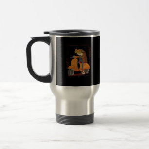 Frog  Scooter Mushroom Goblincore Academia Aesthet Travel Mug