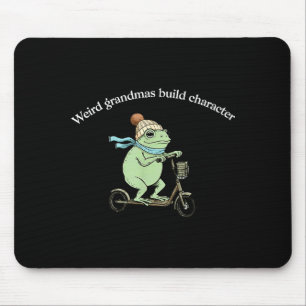 Frog scooter weird grandma build character mouse mat