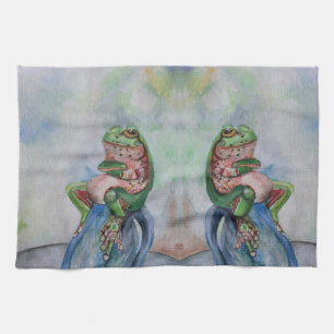 Frog Seed Keeper Drawing Tea Towel 40.6 cm x 61 cm