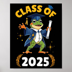 Frog Senior Cl Of 2025 Graduate School College Uni Poster