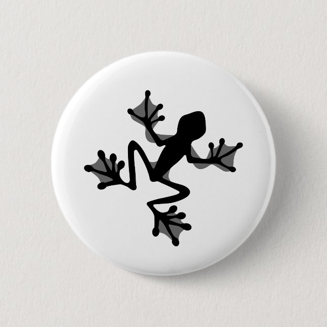 Frog Silhouette 6 Cm Round Badge (Front)