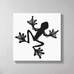 Frog Silhouette Canvas Print