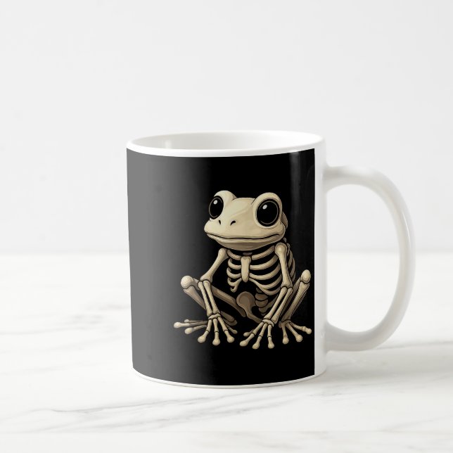 Frog Skeleton Halloween Funny Frog Lover Men Women Coffee Mug (Right)
