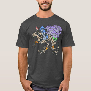 Frog skeleton with mushrooms T-Shirt
