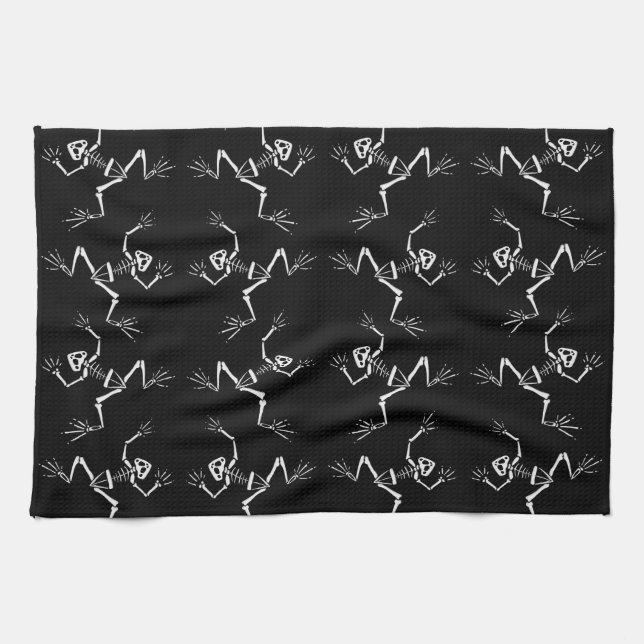 Frog Skeletons Tea Towel (Horizontal)