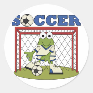 Frog Soccer Goalie Tshirts and Gifts Classic Round Sticker