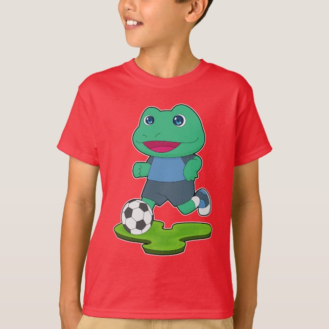 Frog Soccer player Soccer T-Shirt (Front)