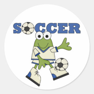 Frog Soccer Tshirts and Gifts Classic Round Sticker