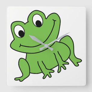 Frog Square Wall Clock