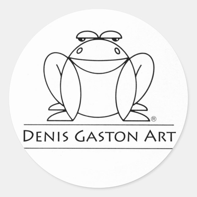 Frog sticker for Denis Gaston Art (Front)