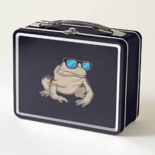 Frog Sunglasses Metal Lunch Box