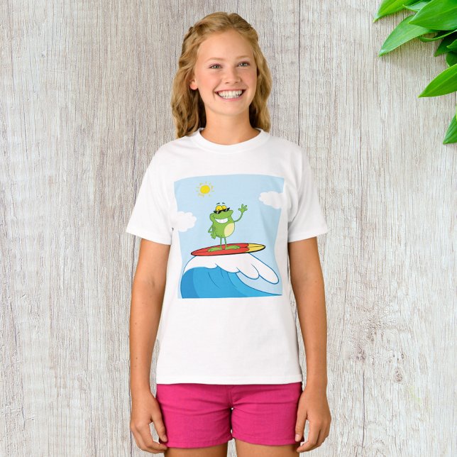 Frog Surfing A Wave T-Shirt (Creator Uploaded)