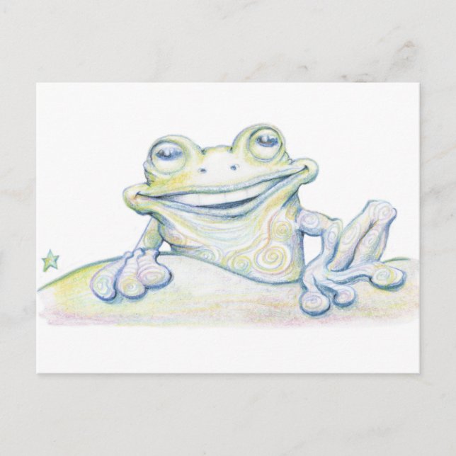 Frog Swirl Postcard (Front)