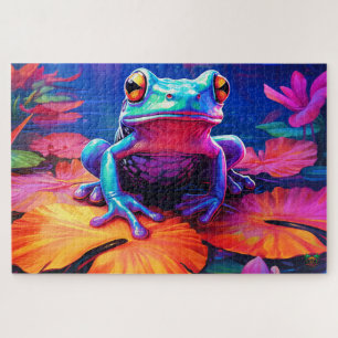Frog-tastic Dream: The Colourful Pond Jigsaw Puzzle
