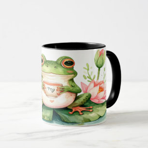 Frog Tea Mug - Cute Kawaii Hoppy Hour Gift