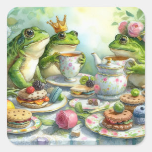 Frog Tea Party Stickers