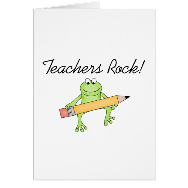 Frog Teachers Rock Tshirts and Gfits (Front)