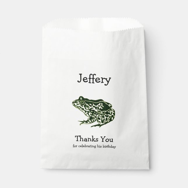 Frog Thank you Favour Bags (Front)