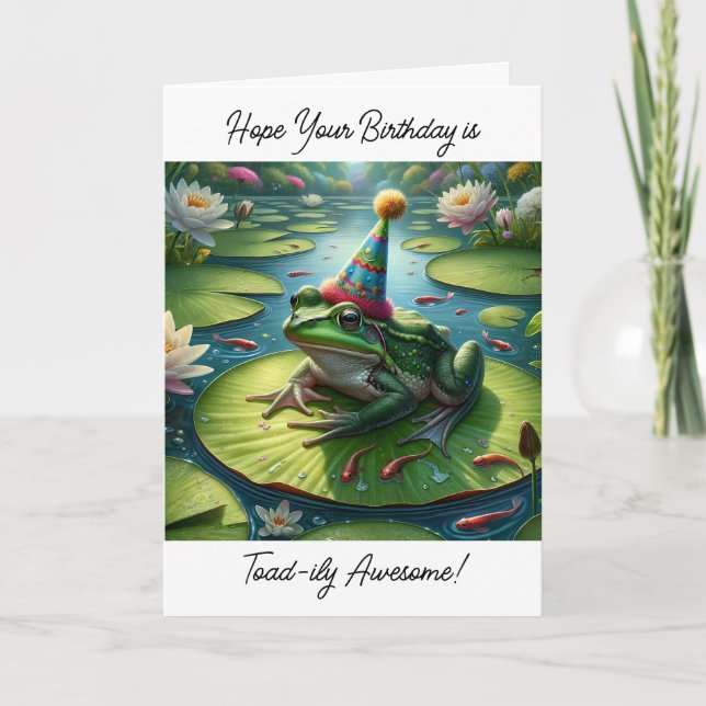 Frog Themed Birthday Card (Front)