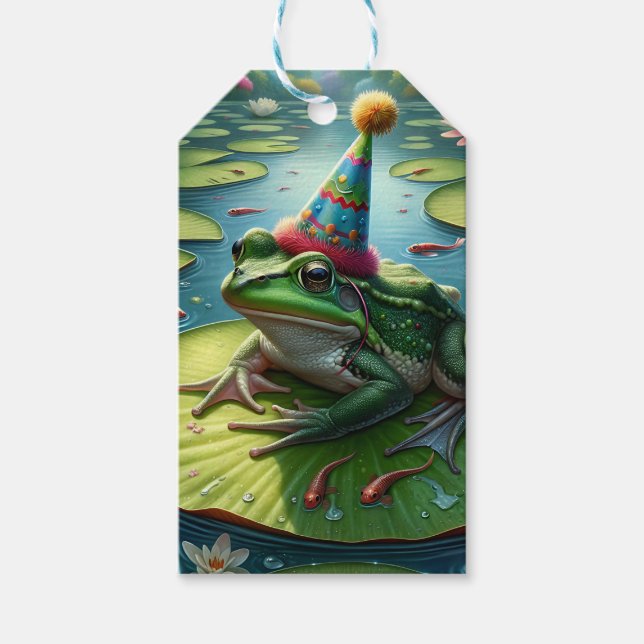Frog Themed Birthday Gift Tags (Front)