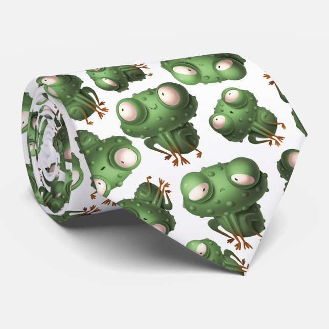frog tiled animal pattern tie (Rolled)