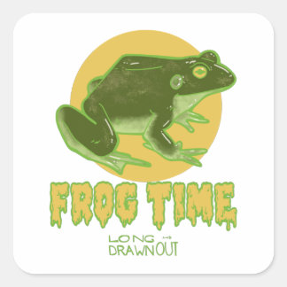 Frog Time Square Sticker