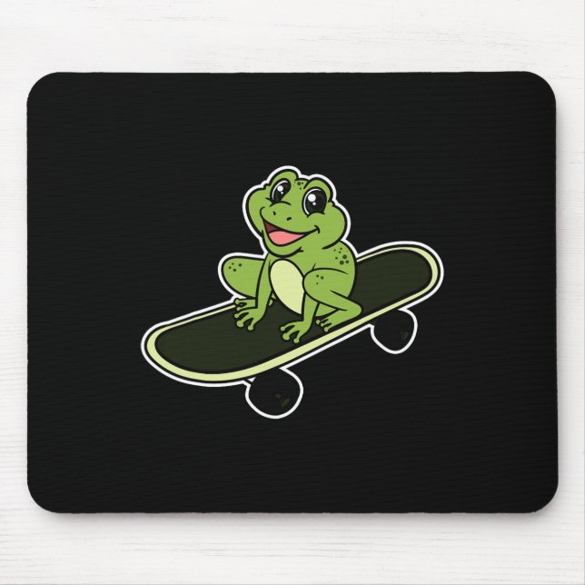 Frog Toad Amphibian Froggy Skateboard Skateboardin Mouse Mat (Front)