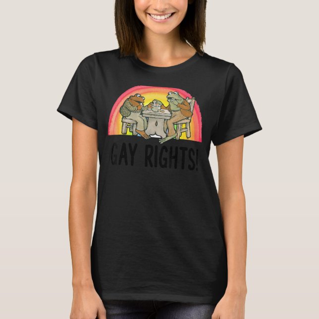 Frog Toad Gay Rights LGBT Pride T-Shirt (Front)