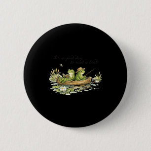 Frog toad read book teachers students kids book 6 cm round badge