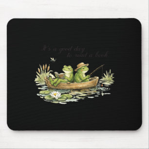 Frog toad read book teachers students kids book mouse mat