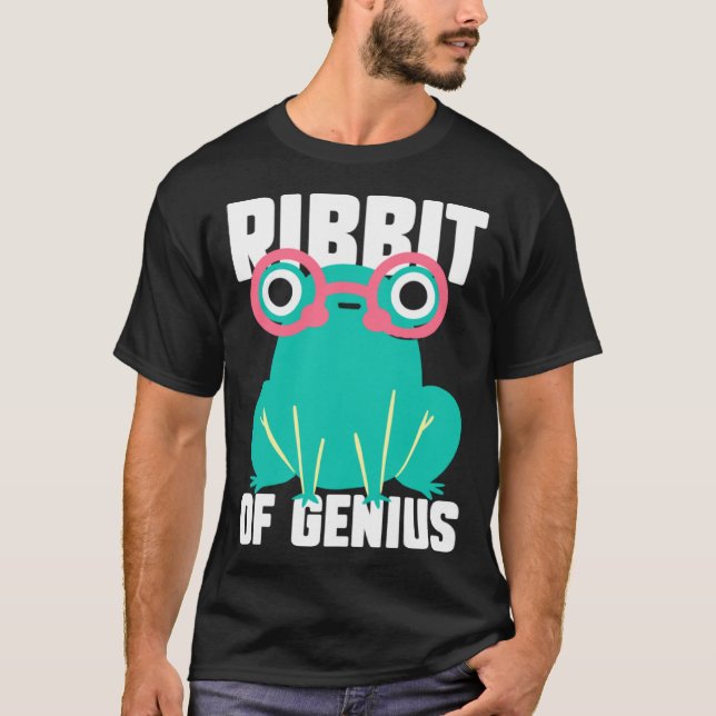 Frog Toad  Ribbit of Genius T-Shirt (Front)