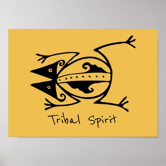Frog tribal spirit art Argentina folk art Poster (Front)