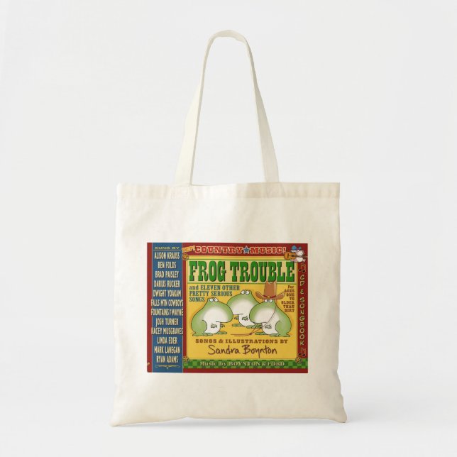 FROG TROUBLE by Sandra Boynton Official Tote (Front)