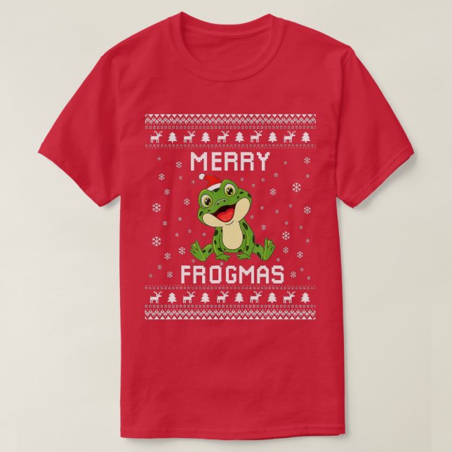 Frog Ugly Christmas Sweater Frog Lover Holiday Pre (Design Front)