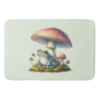Frog Under a Mushroom Cute Nature