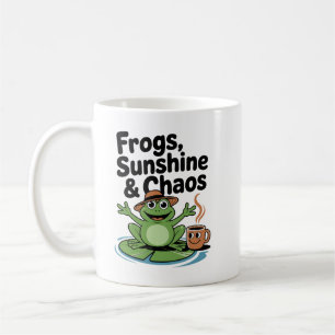 Frog Vibes and Coffee Chaos  Coffee Mug
