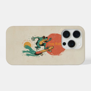 Frog Vibes – Retro Surf Skate Frog Art iPhone 15 Pro Case