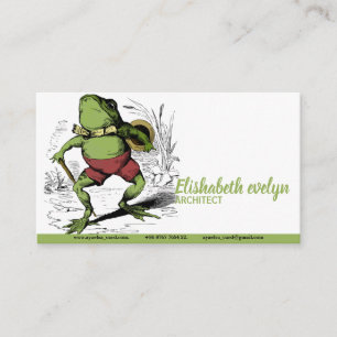 Frog Vintage Drawing Business Card