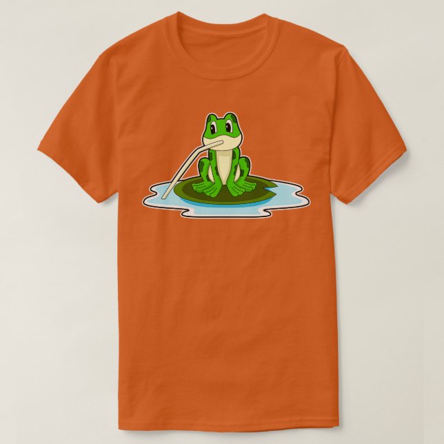 Frog Water Drinking straw T-Shirt (Design Front)