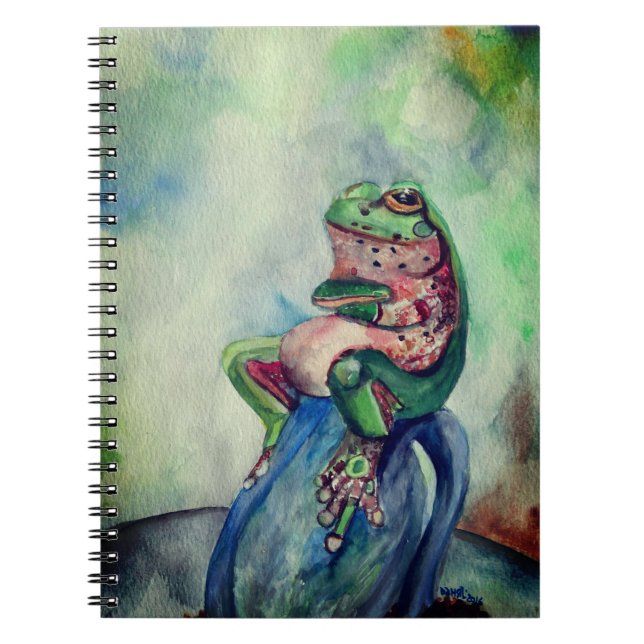 Frog Watercolor Art Notebook (Front)
