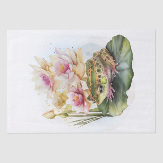 Frog Watercolor Tissue Paper (Front)