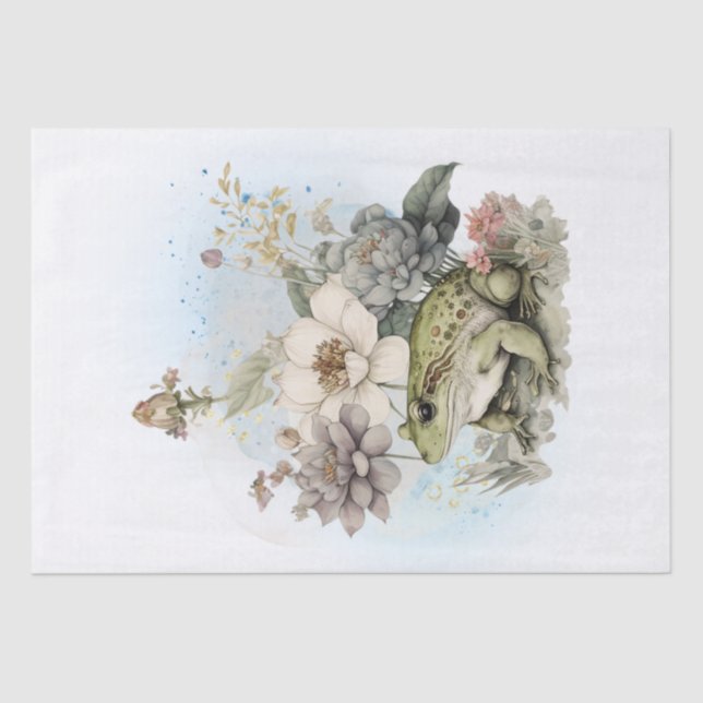 Frog Watercolor Tissue Paper (Front)