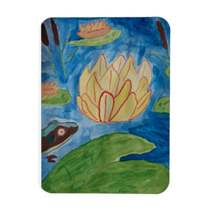 Frog & Waterlilies Flexible Magnet