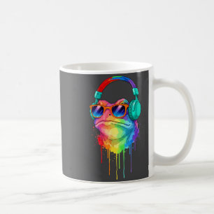 Frog Wearing Headphones And Sungles Edm Rave Desig Coffee Mug