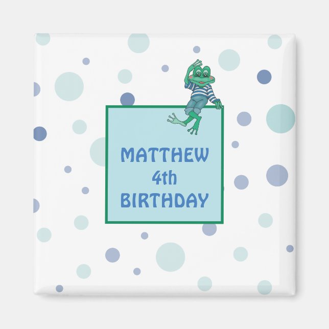 Frog Wearing Jeans Magnet (Front)