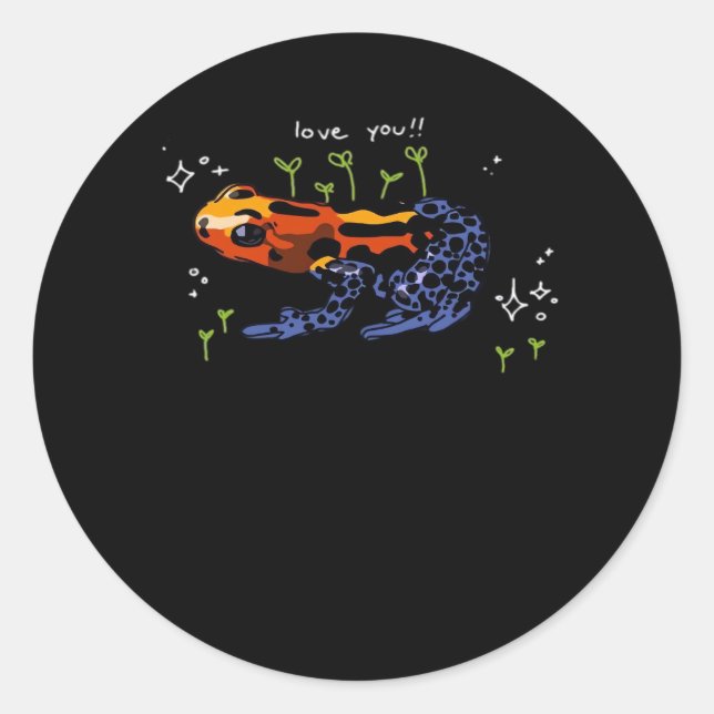 Frog Who Loves You! Classic Round Sticker (Front)