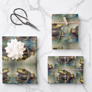 Frog Wildlife Nature Loving Wrapping Paper Sheet