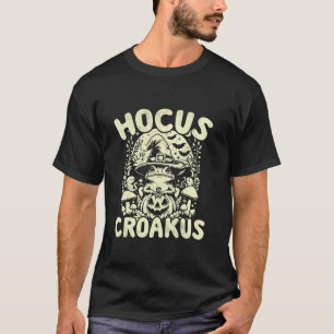 Frog Witch Halloween Graphic Art Design Toad Frog T-Shirt