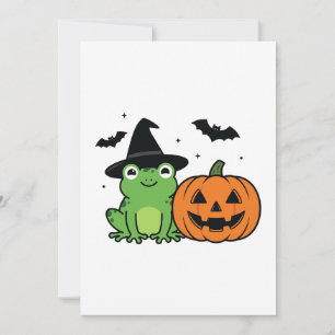 Frog Witch Halloween Spooky Amphibian Coven Card